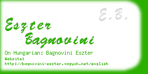 eszter bagnovini business card